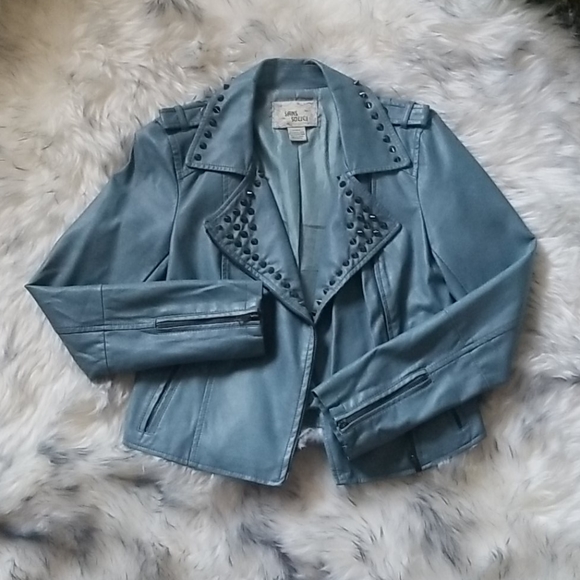 Blue Biker Jacket - Picture 1 of 13